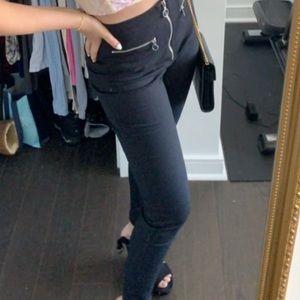 Urban Outfitters Black Zipper High Waisted Pants